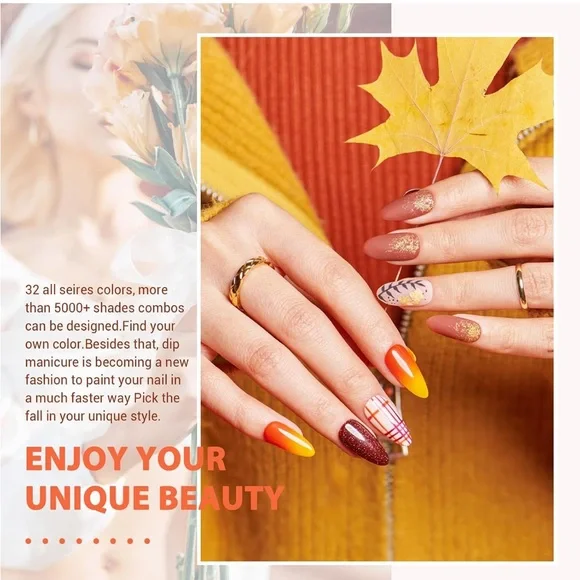 AZUREBEAUTY 42Pcs Dip Powder Nail Kit Starter, 32 Colors NEW - Picture 7 of 13